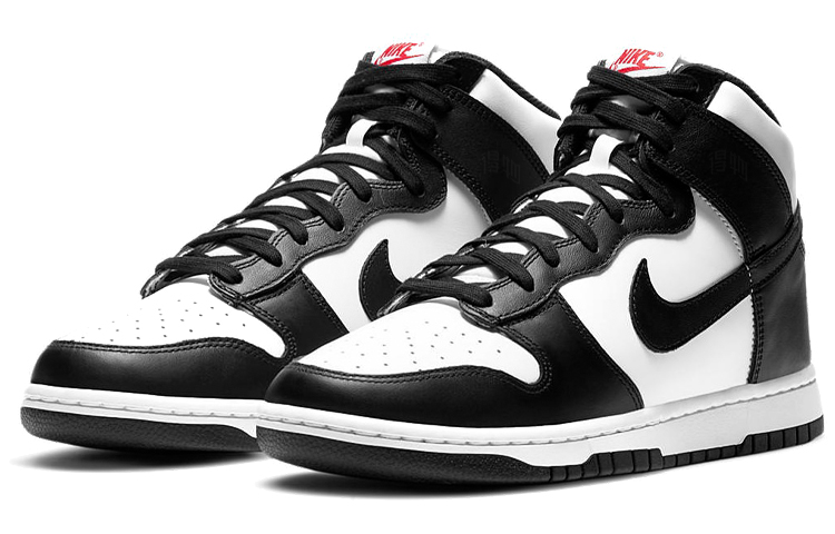 Мужские кеды Nike Dunk High Retro (черно-белые) — Чёрный / белый — фото 3