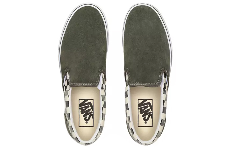 Кеды Vans slip-on Washed Classic (зеленые) — фото 3