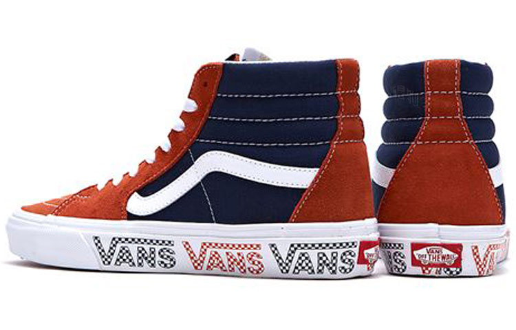 Кеды Vans SK8 (оранжево-синие) — фото 4