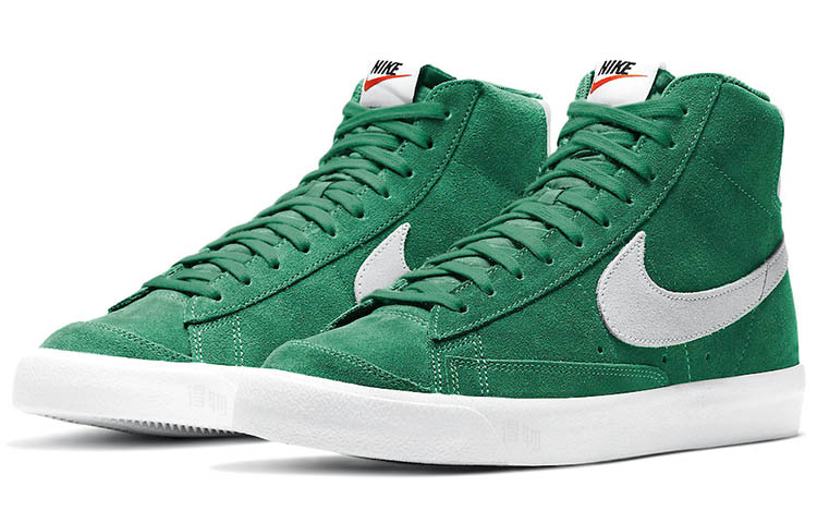Кеды Nike Blazer 77 Suede "Pine Green" (зелено-белые) — Зелёный / белый — фото 2