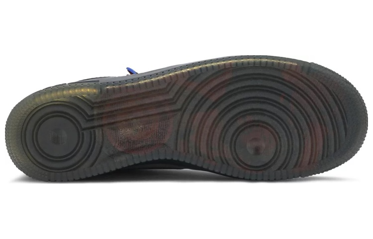 Мужские кроссовки Nike Air Force 1 07 Rasheed New Six (черно-коричневые) — Чёрныйкоричневый — фото 4