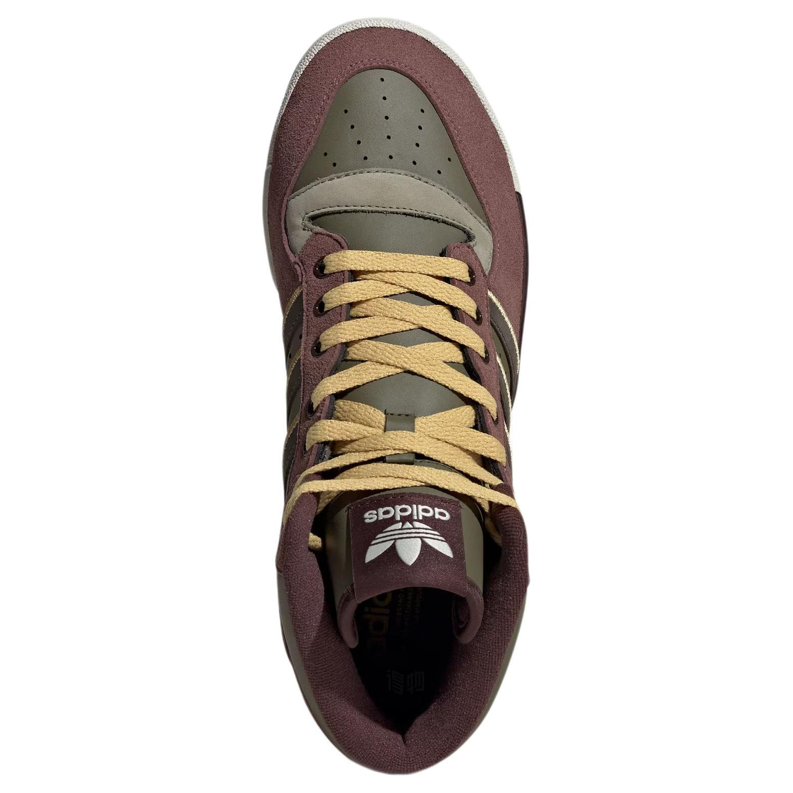 Кеды adidas originals Rivalry MID SHOES (коричнево-зеленые) — 暗灰棕/暗橄榄绿 — фото 3