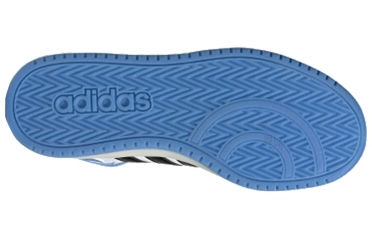 Женские кеды adidas neo Hoops 2.0 (синий / белый / черный) — Синий / белый / чёрный — фото 5
