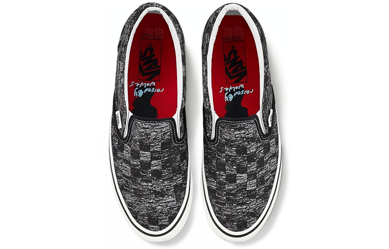 Слипоны Vans slip-on (черно-белые) — фото 3