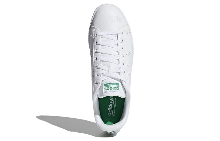 Мужские кеды adidas neo Cloudfoam Advantage (бело-зеленые) — фото 5
