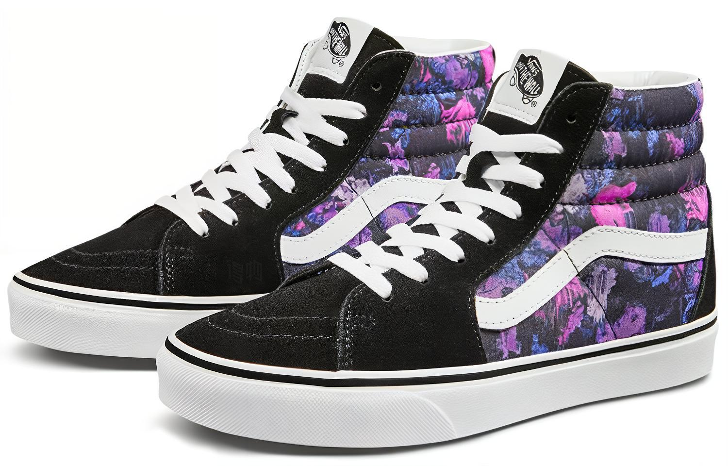 Высокие кеды Vans SK8 (черно-фиолетовые) — Чёрный / фиолетовый — фото 2