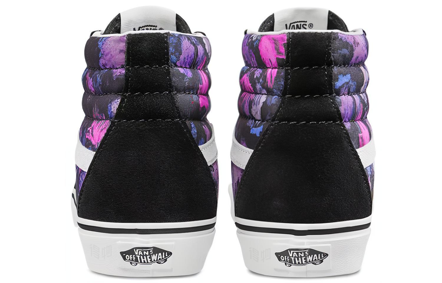 Высокие кеды Vans SK8 (черно-фиолетовые) — Чёрный / фиолетовый — фото 4