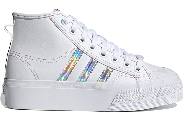 Кеды adidas originals NIZZA Platform Mid (белые) — фото 2