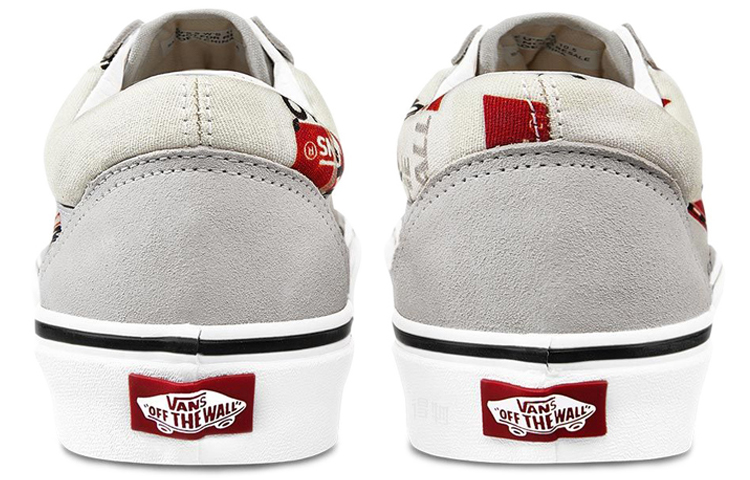 Кеды Vans Old Skool (серо-красные) — фото 5