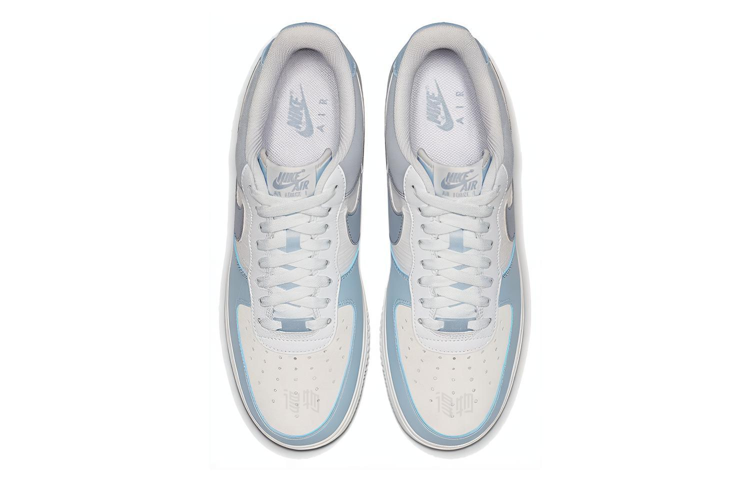 Женские кеды Nike Air Force 1 PRM AF1 (голубые) — Светло-синий — фото 4