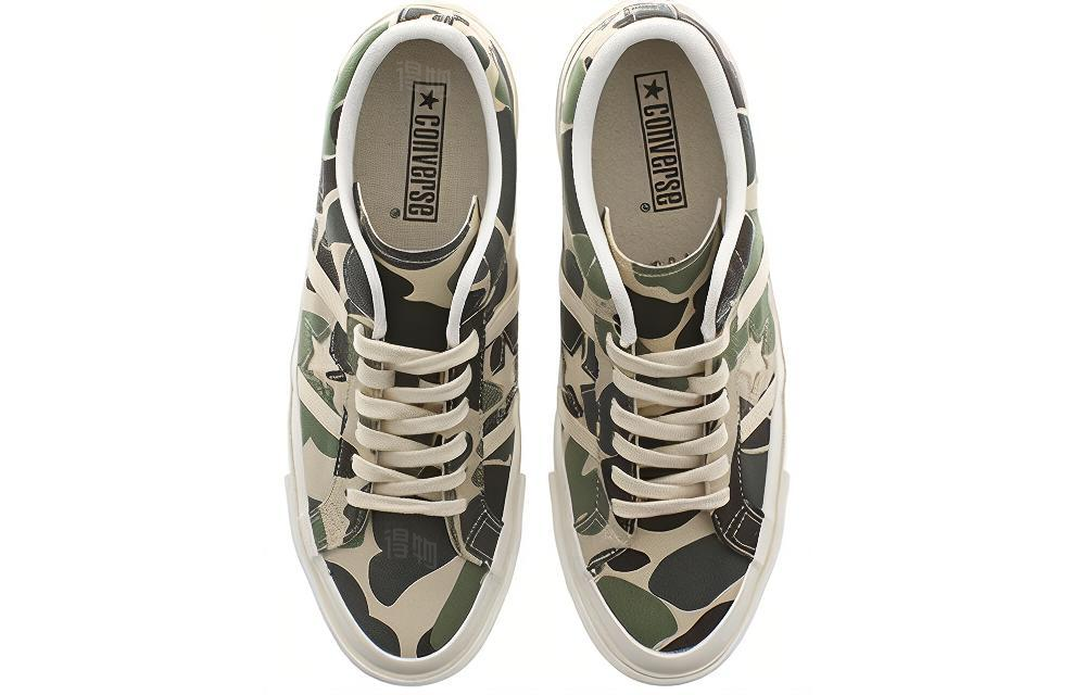 Кеды Converse Star&Bars 83 Camo (камуфляжный зеленый) — 迷彩 — фото 4
