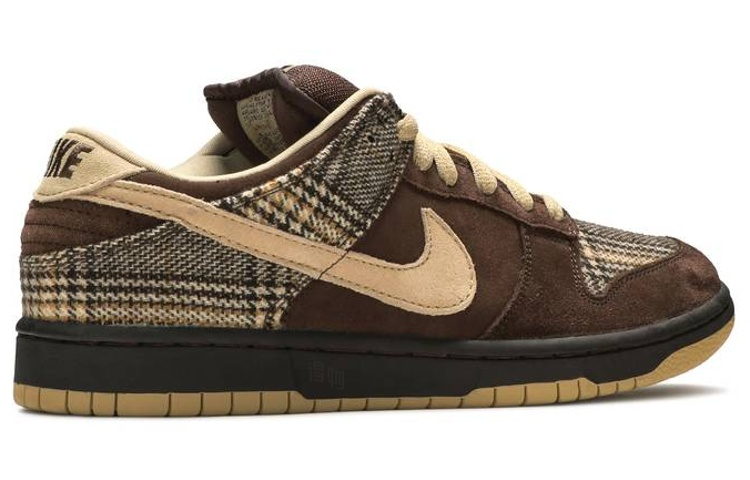 Мужские кеды Nike Dunk SB Tweed (коричневые) — 巴洛克棕色/花呢 — фото 3