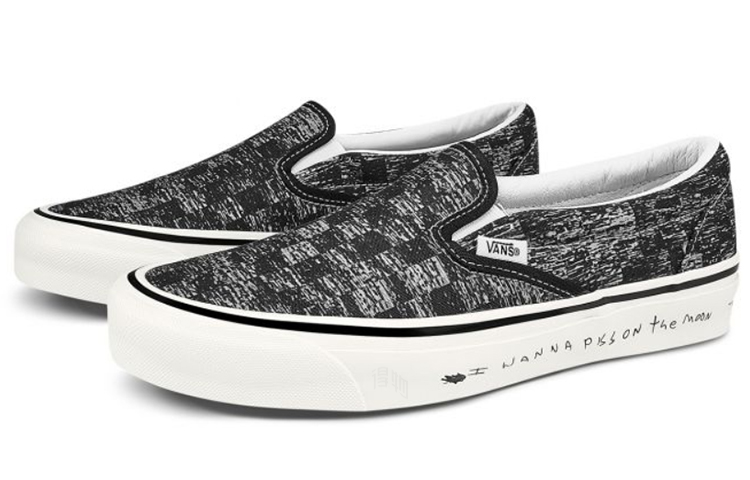 Слипоны Vans slip-on (черно-белые) — фото 2