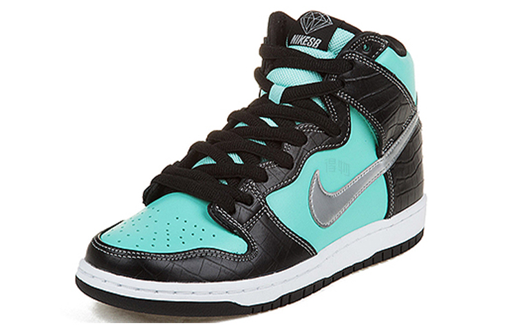 Кроссовки Nike Dunk SB Diamond Supply Co. (черно-зеленые) — фото 2