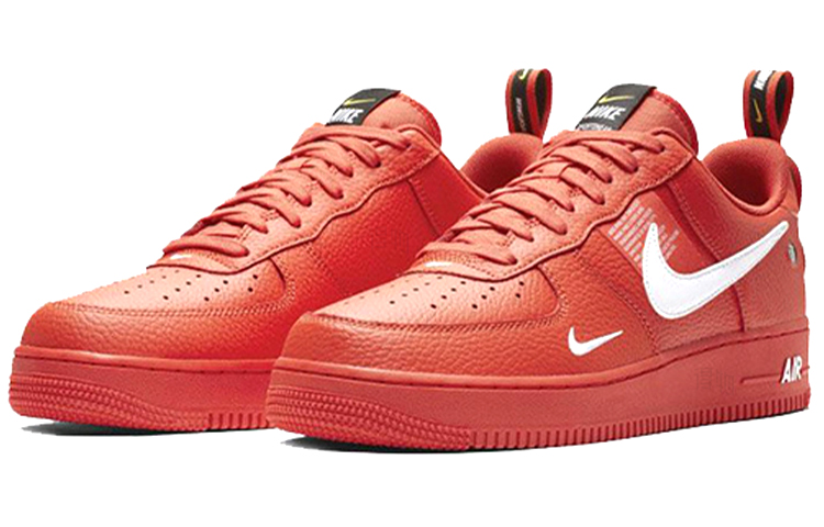 Кеды Nike Air Force 1 07 LV8 Utility Black (черно-красные) — фото 3