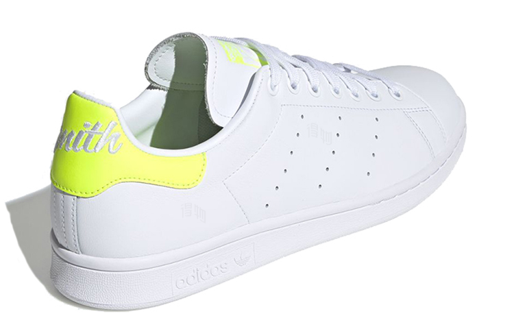 Кеды adidas originals STAN SMITH (бело-салатовые) — 白黄荧光 — фото 4
