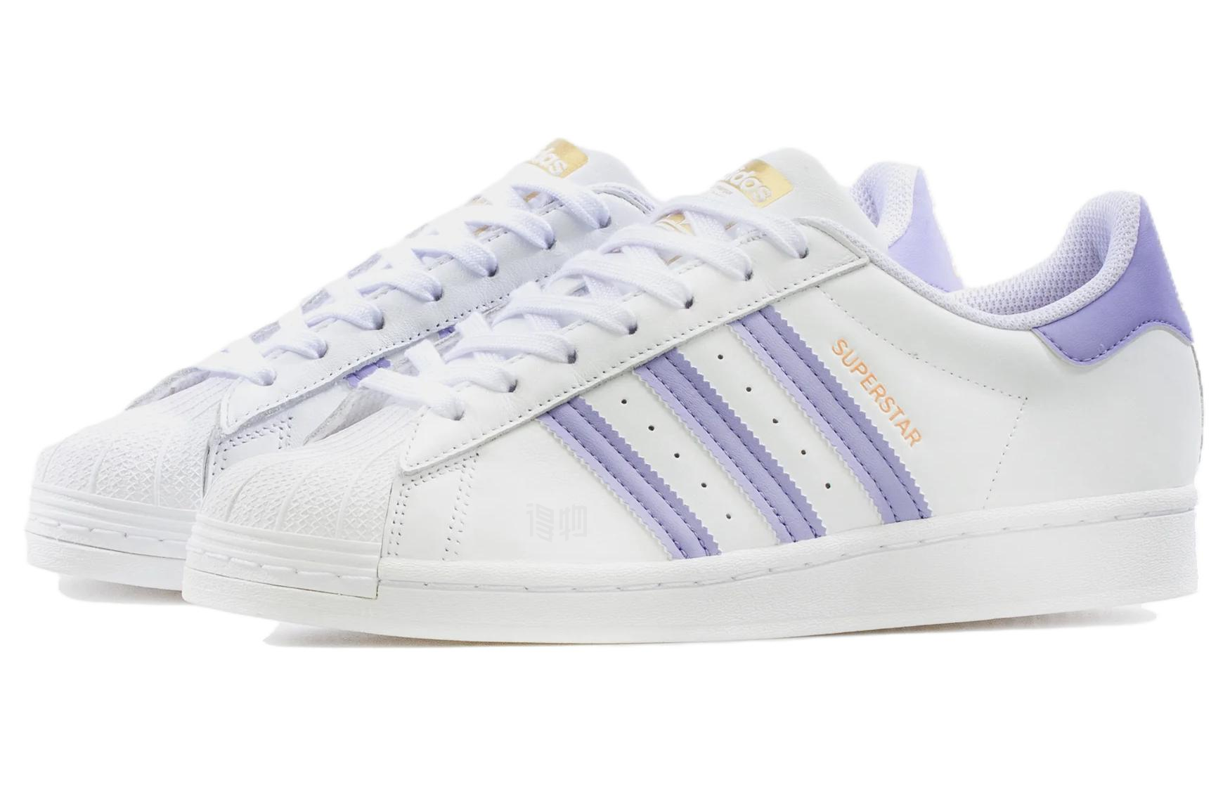 Кеды adidas originals SUPERSTAR "Clear Mint" (белый / фиолетовый) — фото 2