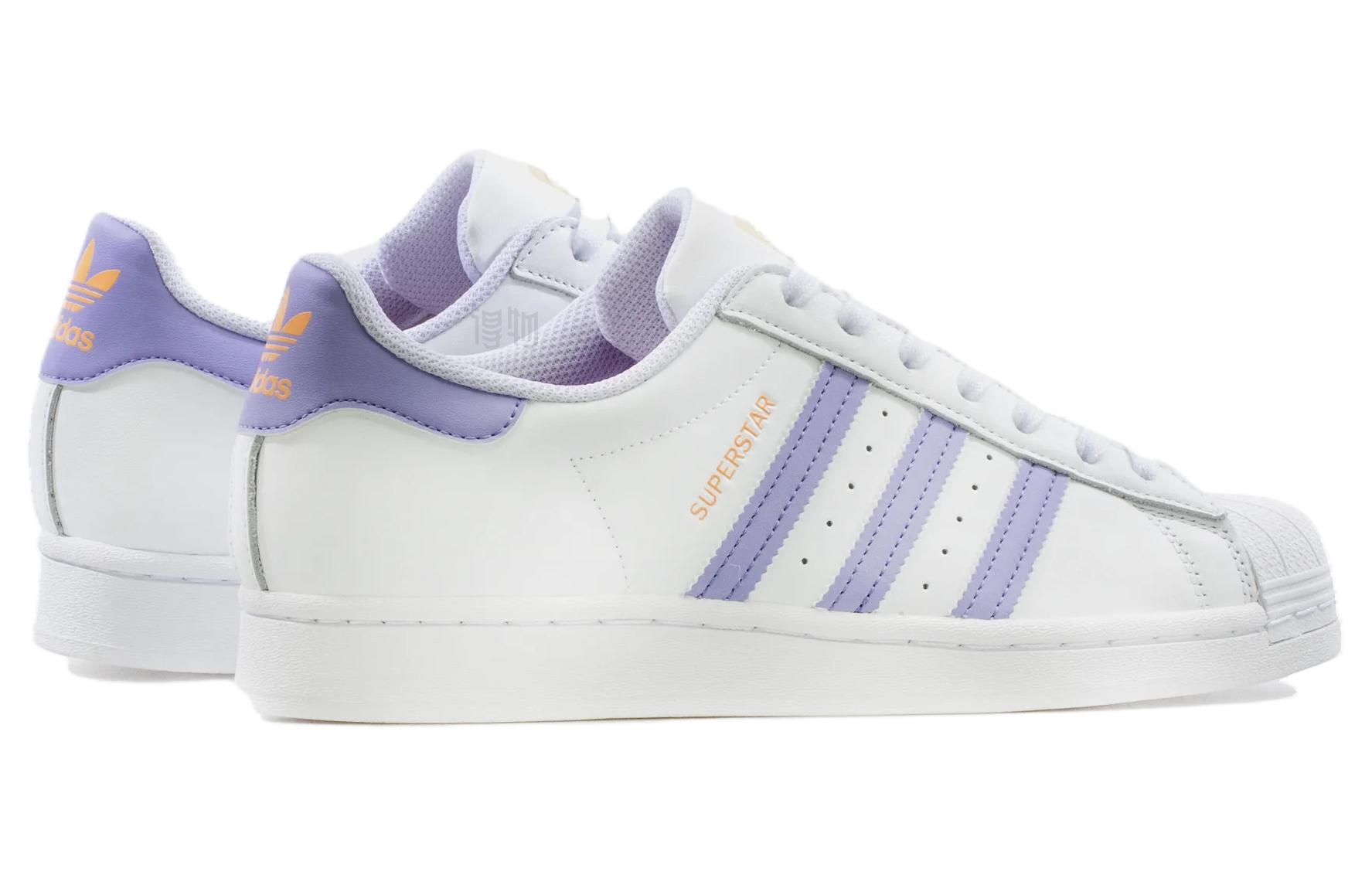 Кеды adidas originals SUPERSTAR "Clear Mint" (белый / фиолетовый) — фото 4