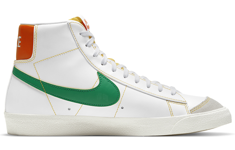 Кроссовки Nike Blazer 77 vntg (бело-желто-зеленые) — фото 2