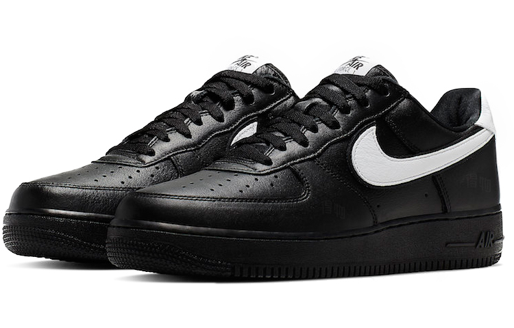 Кроссовки Nike Air Force 1 retro low qs black (черные) — Чёрныйбелый — фото 3