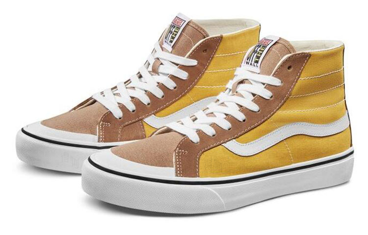 Кеды Vans SK8 138 Decon SF (коричнево-желтые) — Коричневый / жёлтый — фото 2