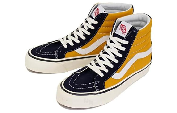 Кеды Vans SK8 38 DX Anaheim (желто-синие) — фото 3