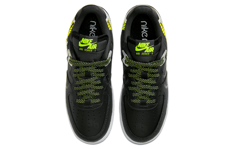Мужские кроссовки Nike Air Force 1 React (черно-желтые) — фото 4