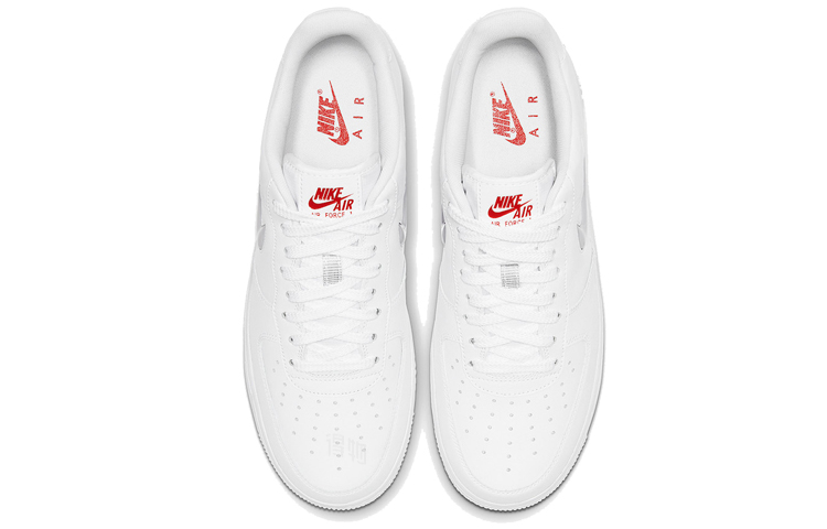 Мужские кеды Nike Air Force 1 Jewel (бело-красные) — Белый / красный — фото 4