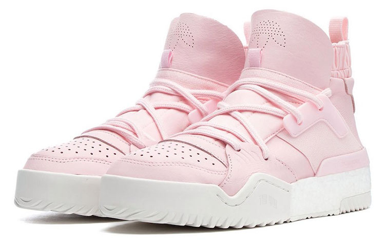Кеды alexander wang x adidas originals B-ball Soccer (бело-розовые) — Белый / розовый — фото 3