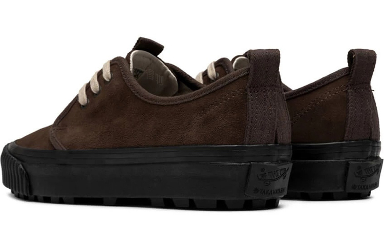 Кеды Vans Vault Derby V Lug LX (коричневые) — Коричневый / чёрный — фото 4