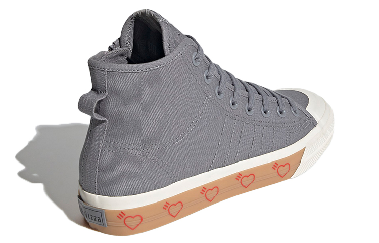 Кеды adidas Nizza Hi Human Made (серо-коричневые) — фото 5