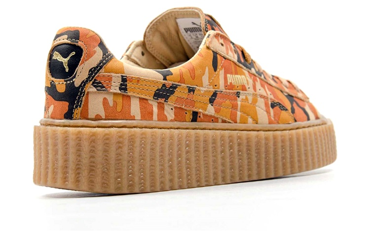 Женские кеды PUMA Rihanna Fenty Camo (оранжевые) — Оранжевый / оранжевый — фото 3