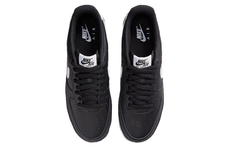 Мужские кроссовки Nike Air Force 1 (черные / белые) — Чёрный / белый — фото 4