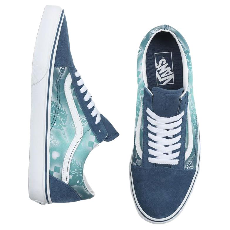 Кеды Vans Old Skool (сине-белые) — фото 4