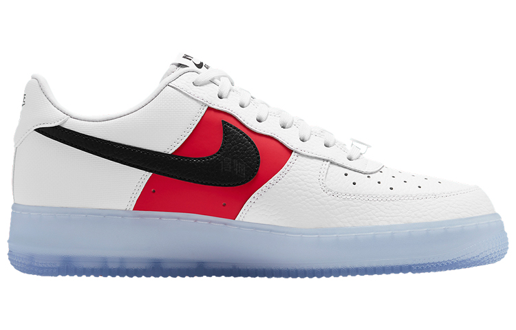 Мужские кеды Nike Air Force 1 emb (бело-красные) — фото 2