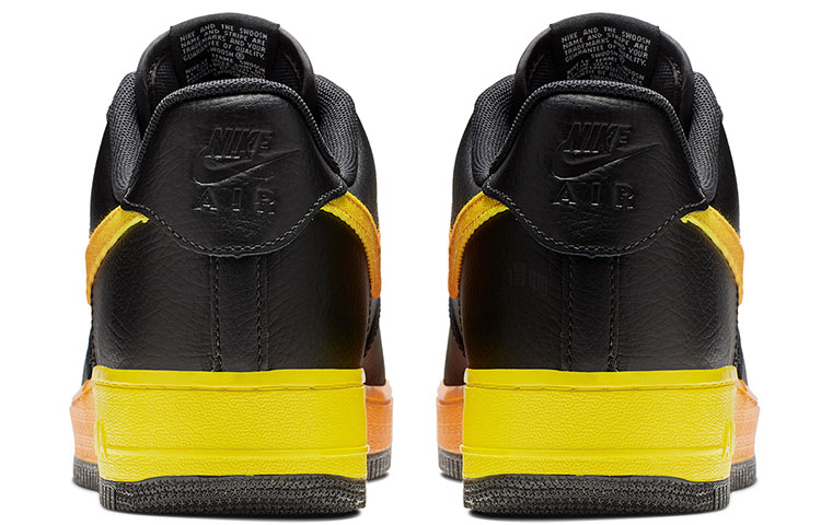 Мужские кроссовки Nike Air Force 1 07 LV8 (оранжево-желтый градиент) — Чёрный / оранжевый / жёлтый — фото 3