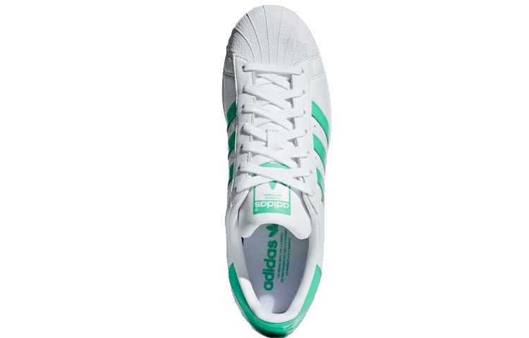 Кеды adidas Originals Superstar (мятно-зеленые) — 白/薄荷绿 — фото 4
