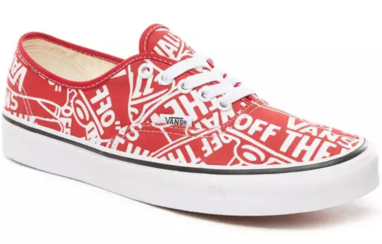Кеды Vans Authentic (красно-белый) — фото 3