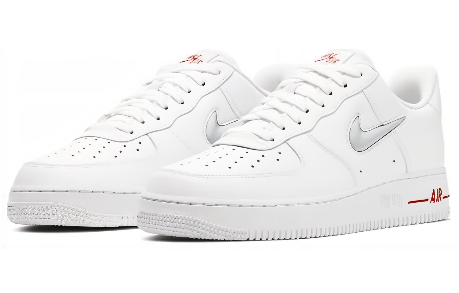 Мужские кеды Nike Air Force 1 Jewel (бело-красные) — Белый / красный — фото 3