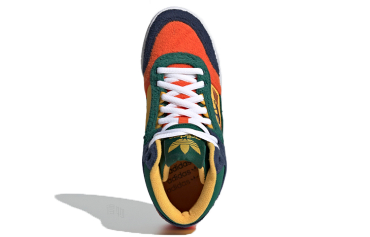 Женские кеды adidas originals Carerra (зелено-сине-оранжевые) — фото 5