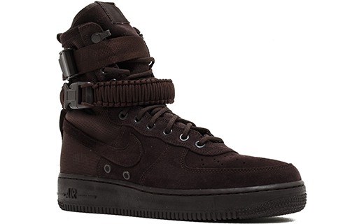 Мужские кроссовки Nike Air Force 1 Velvet Brown (темно-коричневый) — Тёмно-коричневый / тёмно-коричневый — фото 2