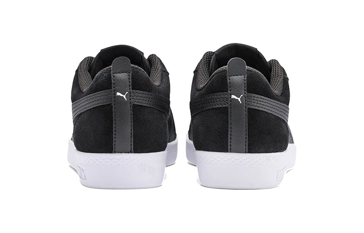 Женские кеды Puma Smash v2 SD (черно-белые) — Чёрный / белый — фото 4
