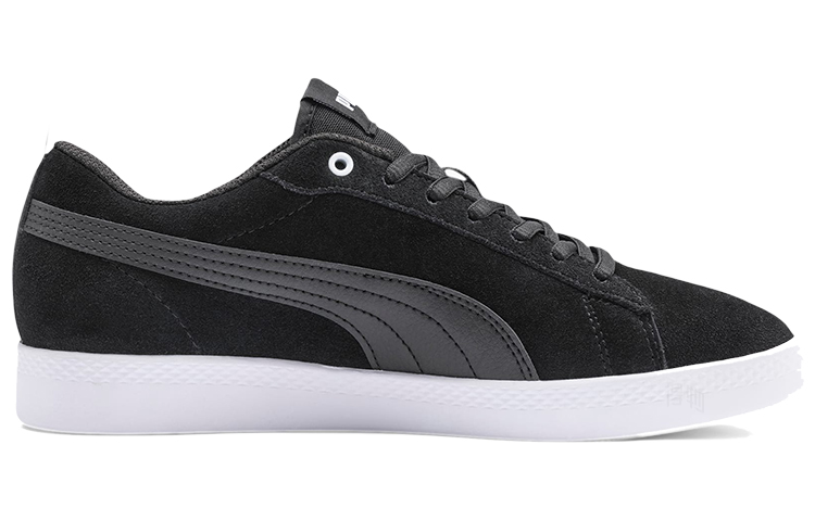 Женские кеды Puma Smash v2 SD (черно-белые) — Чёрный / белый — фото 2