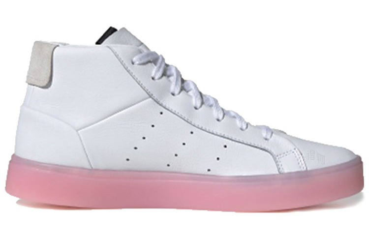 Женские кеды adidas originals Sleek Mid (бело-розовые) — фото 2