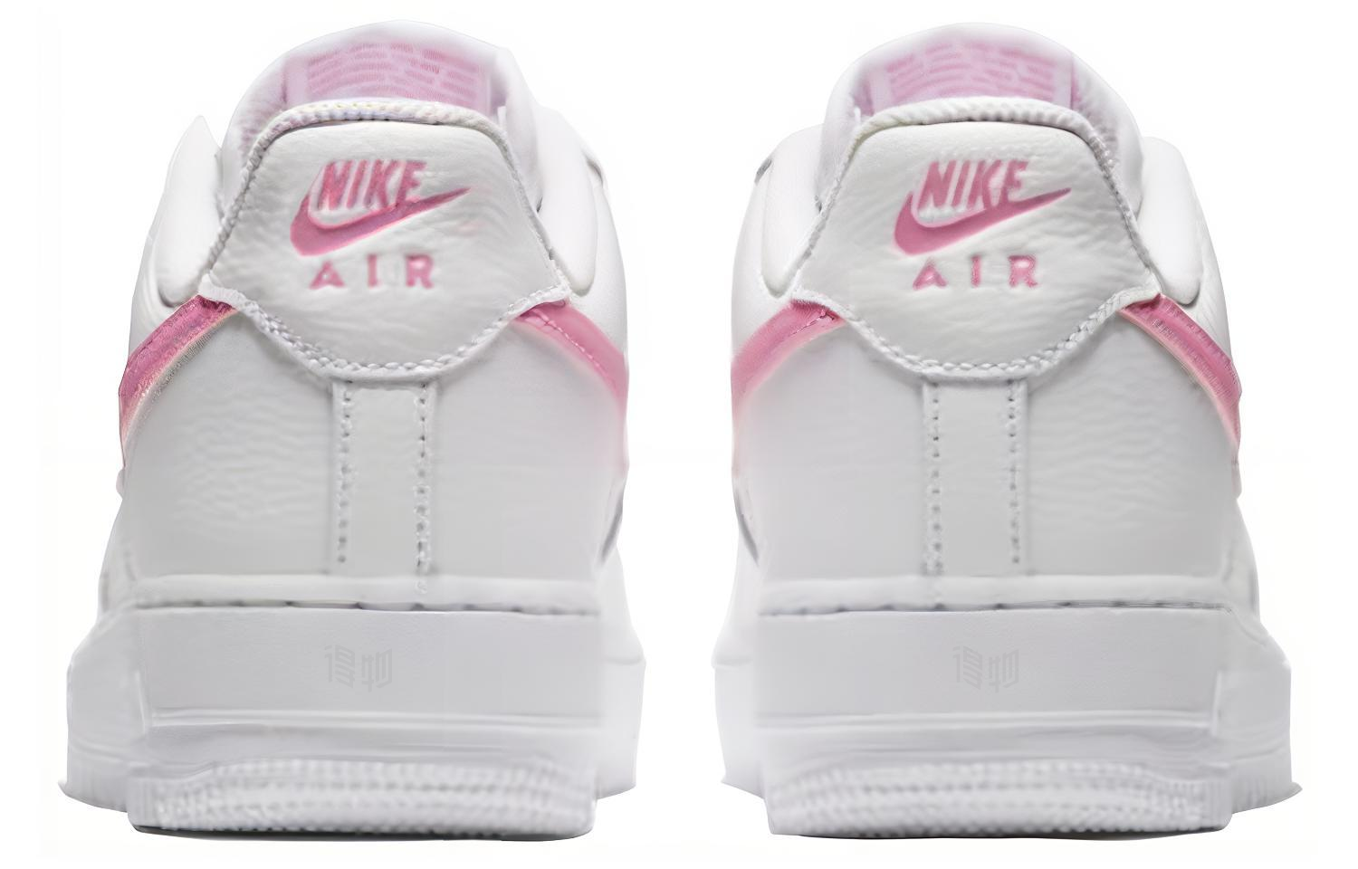Женские кроссовки Nike Air Force 1 (бело-розовые) — Белый / розовый — фото 5