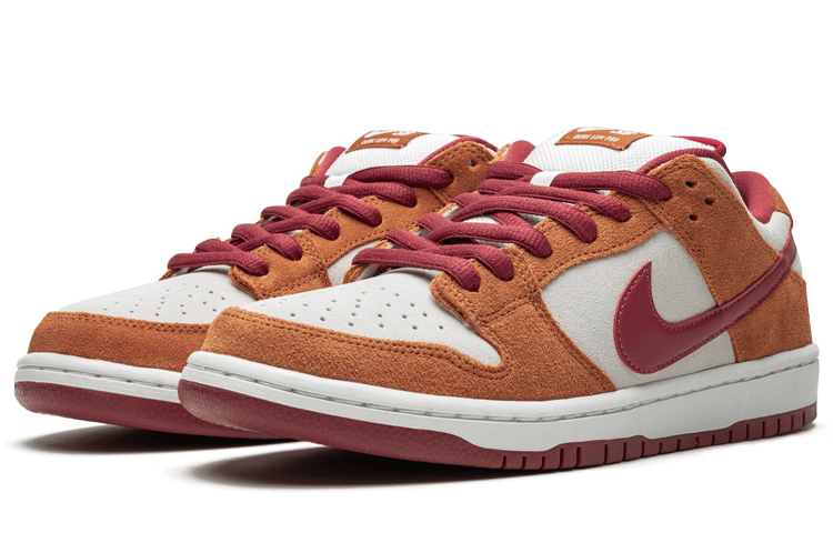 Кеды Nike Dunk SB Pro "Russet Cedar" (коричневый) — Коричневыйжёлтый / белый — фото 3