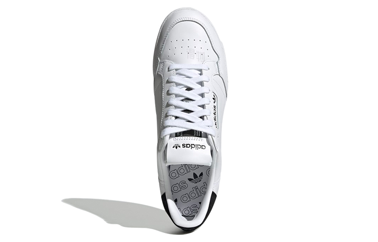 Мужские кеды adidas Originals Continental 80 (черно-белые) — фото 4