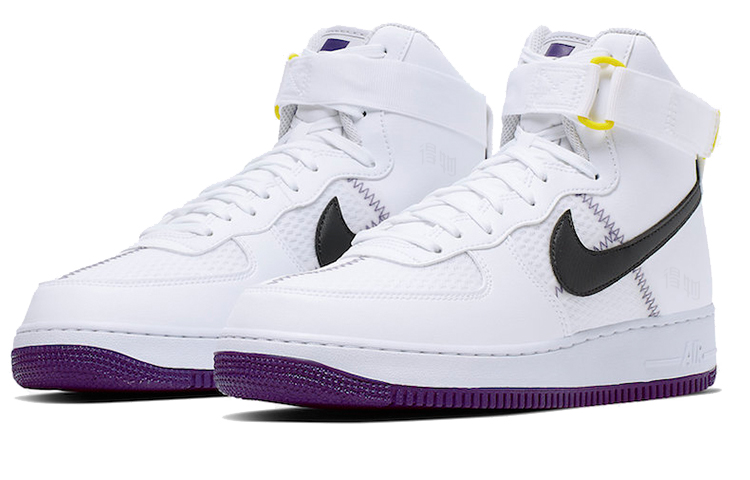 Мужские кроссовки Nike Air Force 1 (бело-фиолетовый) — фото 3