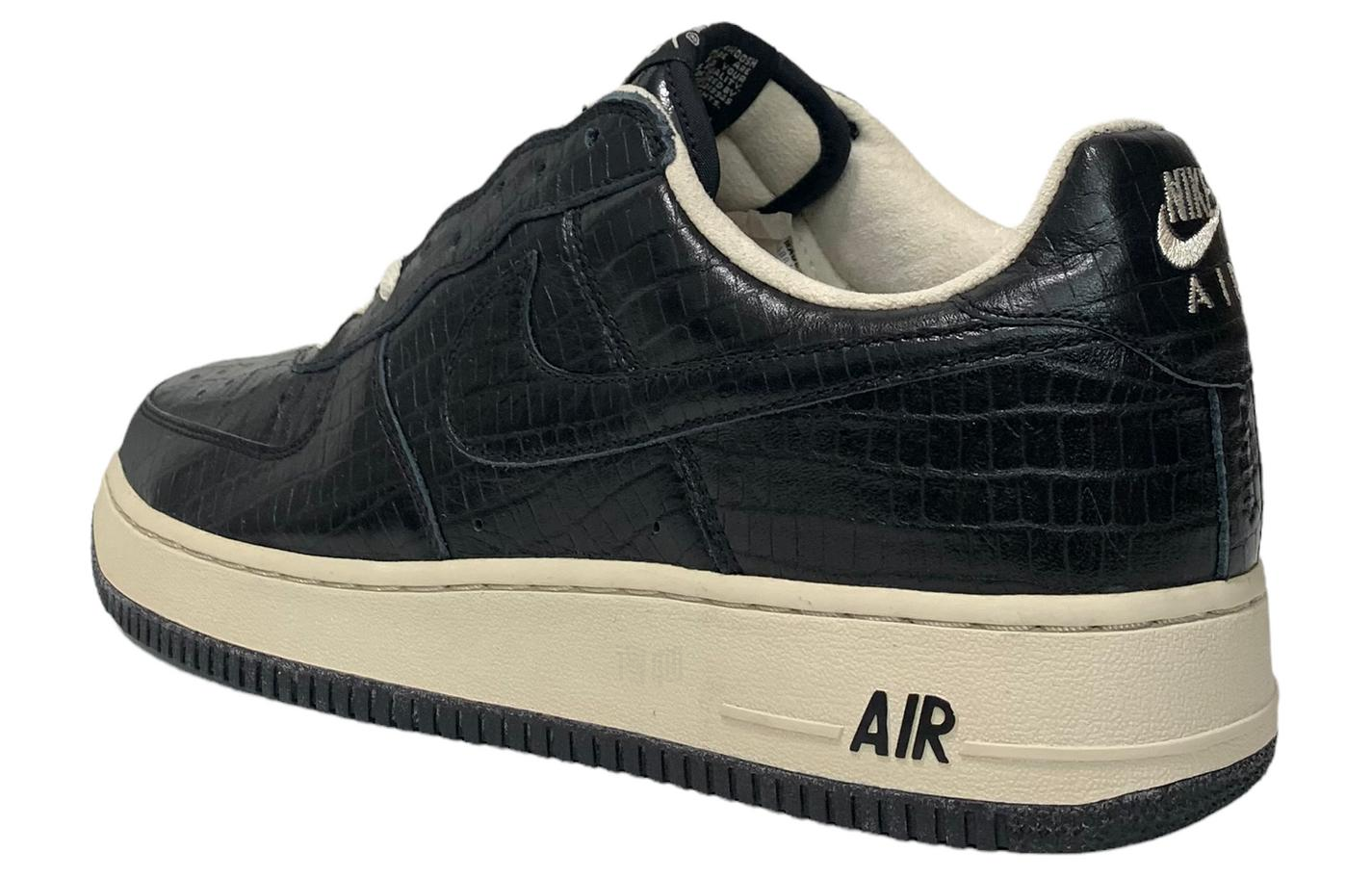 Мужские кеды Nike Air Force 1 HTM 2 Black Croc (черные) — фото 2
