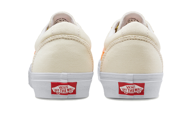 Женские кеды Vans Ward (бежево-оранжевые) — Бежевыйбелыйоранжевый — фото 5